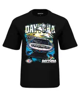 Youth Boys Checkered Flag Sports Black 2023 Daytona 500 Jet T-shirt