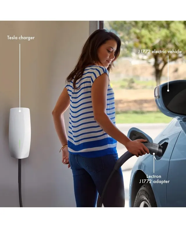 Lectron [Only For J1772 EVs] Lectron Tesla to J1772 Charging Adapter, Max  48A  250V Plaza Las Americas