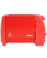 Better Chef Compact Two Slice Countertop Toaster in Red