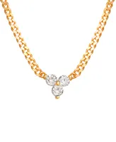 Giani Bernini Cubic Zirconia Trio Collar Necklace in Gold-Plated Sterling Silver, 16" + 2" extender, Created for Macy's