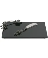 Michael Aram Black Orchid Small Cheese Board with Knife