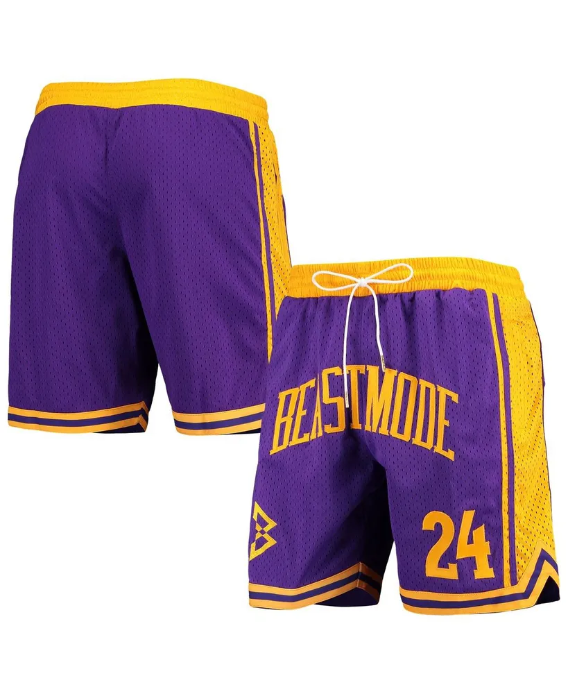 Mitchell & Ness Men's Kobe Bryant Gold-Tone,Purple Los Angeles Lakers  Authentic Reversible Jersey - Macy's