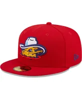 Men's New Era Red Amarillo Sod Poodles Authentic Collection 59Fifty Fitted Hat