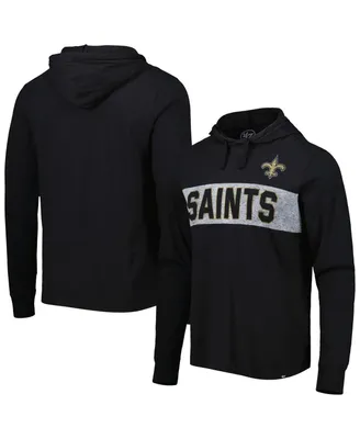 Men's '47 Brand Black New Orleans Saints Field Franklin Pullover Hoodie