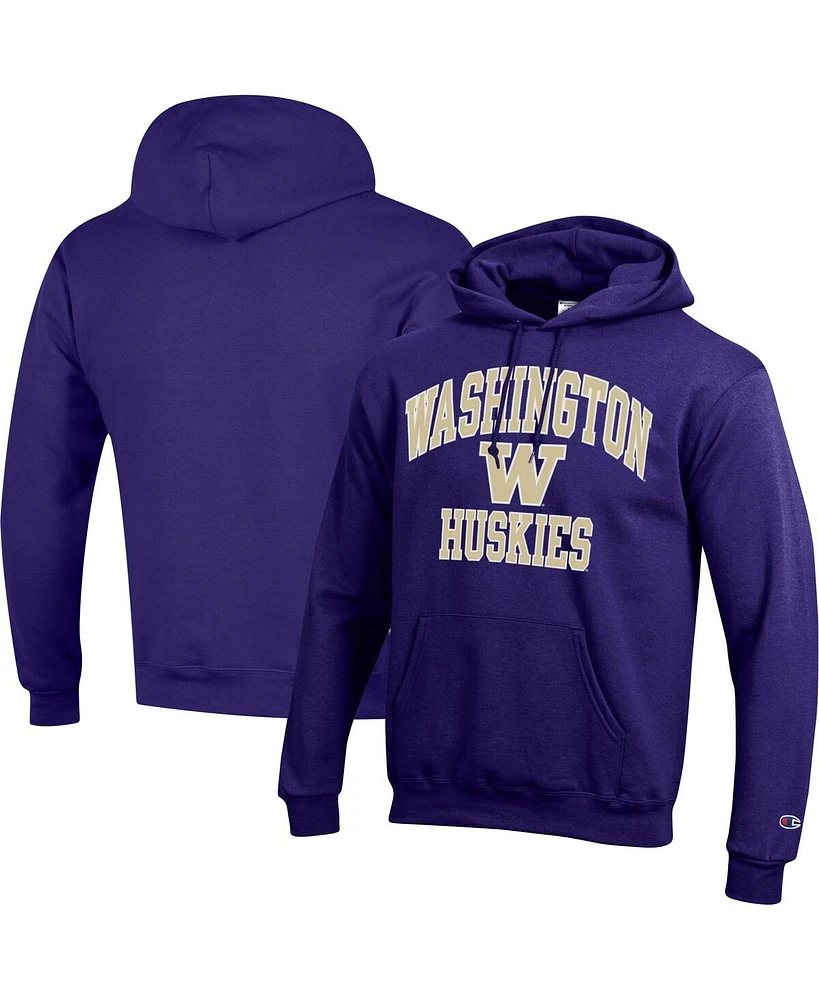 Men's Champion Purple Washington Huskies High Motor Pullover Hoodie