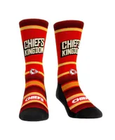 Men's and Women's Rock 'Em Socks Kansas City Chiefs Team Slogan Crew Socks