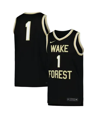 Men's Nike Black Wake Forest Demon Deacons Replica Basketball Jersey