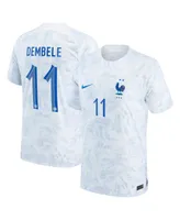 Men's Nike Ousmane Dembele White France National Team 2022/23 Replica Away Jersey