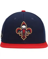 Men's Mitchell & Ness Navy, Red New Orleans Pelicans Side Core 2.0 Snapback Hat