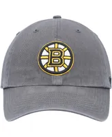 Men's '47 Brand Charcoal Boston Bruins Team Clean Up Adjustable Hat