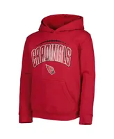 Big Boys and Girls Cardinal, Heather Gray Arizona Cardinals Double Up Pullover Hoodie Pants Set