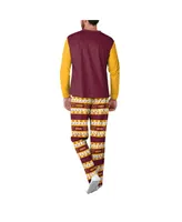 Men's Foco Burgundy Washington Commanders Team Ugly Pajama Set