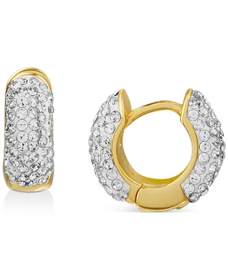 Giani Bernini Crystal Clay 18k Gold-Plated Sterling Silver Hoop Earrings, Created for Macy's