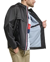 Tommy Hilfiger Men's Stretch Hooded Zip-Front Rain Jacket