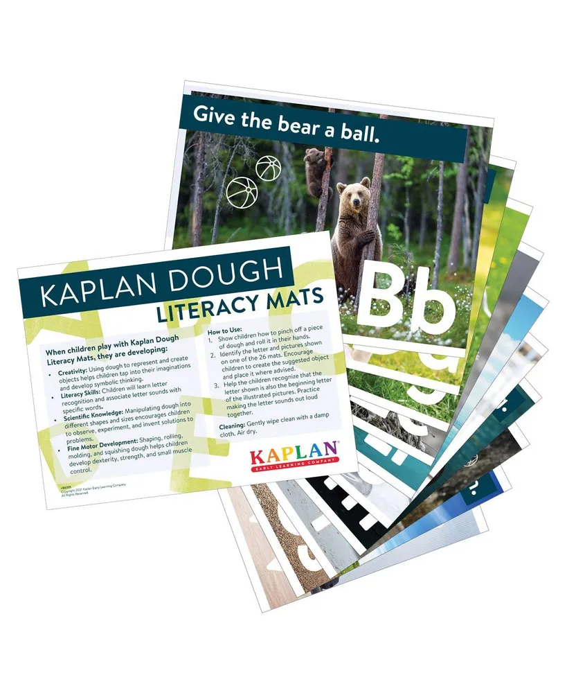 Kaplan Early Learning Kaplan Dough Literacy Mats - Set of 26