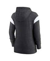 Women's Nike Heathered Black, White Las Vegas Raiders Plus Size Monaco Full-Zip Hoodie