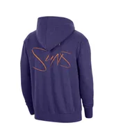 Men's Nike Heather Purple Phoenix Suns Courtside Versus Flight Pullover Hoodie