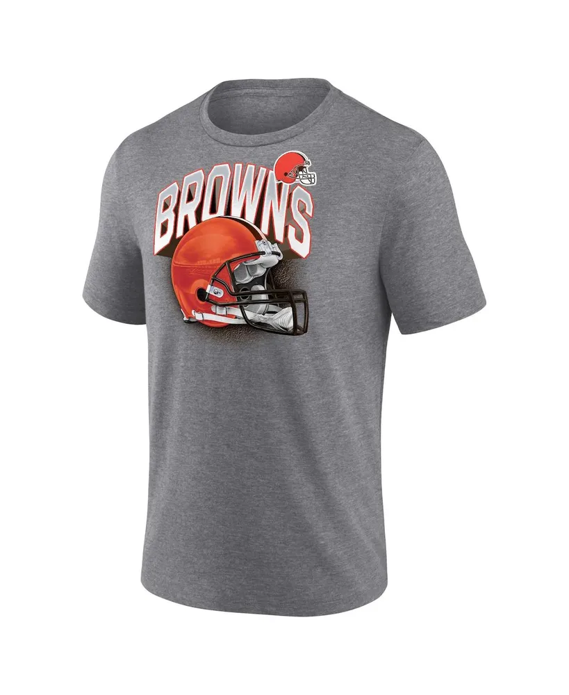 Men's Fanatics Heathered Gray Cleveland Browns End Around Tri-Blend T-shirt