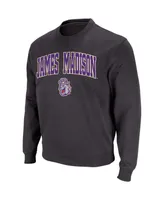 Colosseum Men's James Madison Dukes Arch and Logo Crew Neck Sweatshirt