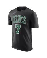 Men's Jordan Jaylen Brown Black Boston Celtics 2022/23 Statement Edition Name and Number T-shirt