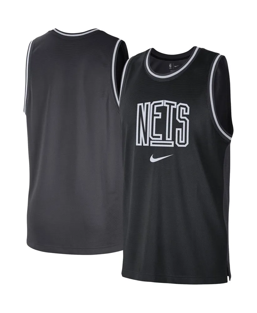 Nike Men's Nike Black, Anthracite Brooklyn Nets Courtside Versus Force Split  Dna Performance Mesh Tank Top