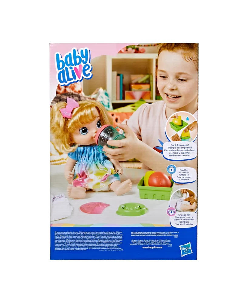 Baby Alive Fruity Sips Doll, Apple, Blonde Hair