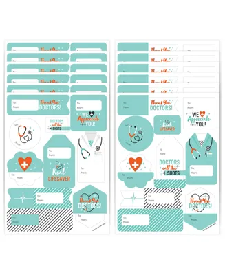 Thank You Doctors Assorted To & From Stickers 12 Sheets 120 Stickers - Assorted Pre
