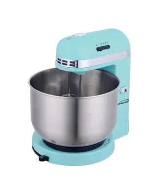 Brentwood 5 Speed Stand Mixer with 3.5 Quart Stainless Steel Mixing Bowl in Blue