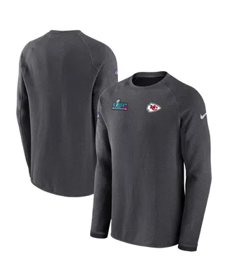 Men's Nike Anthracite Kansas City Chiefs Super Bowl Lvii Opening Night Performance Pullover Sweatshirt