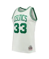 Men's Mitchell & Ness Larry Bird White Boston Celtics 1985-86 Hardwood Classics Swingman Jersey