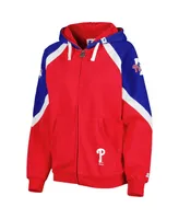 Women's Starter Red, Royal Philadelphia Phillies Hail Mary Full-Zip Hoodie