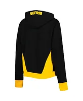 Women's Starter Black Boston Bruins Wishbone Half-Zip Hoodie