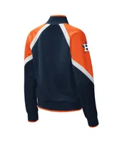 Women's Starter Navy Houston Astros Touchdown Raglan Full-Zip Track Jacket