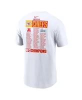 Men's Nike White Kansas City Chiefs 2022 Afc Champions Roster T-shirt