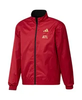 Men's adidas Black and Red Atlanta United Fc 2023 On-Field Anthem Full-Zip Reversible Team Jacket