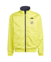 Men's adidas Navy and Yellow Nashville Sc 2023 On-Field Anthem Full-Zip Reversible Team Jacket