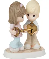 Precious Moments 222003 You Have The Key To My Heart Bisque Porcelain Figurine