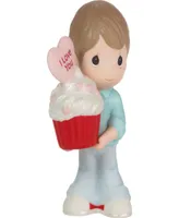 Precious Moments 222002E You Bake Me Happy Brunette Boy Porcelain Figurine