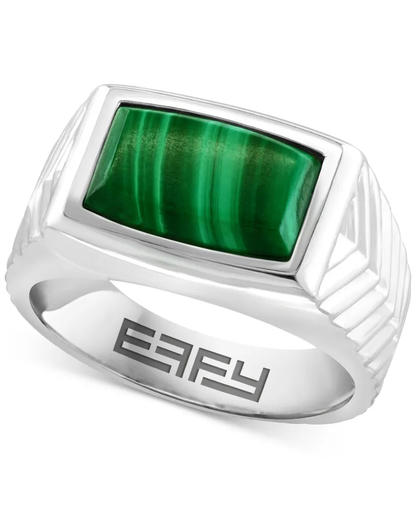 Effy Men's Malachite Ring in Sterling Silver