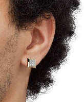 Grown With Love Men's Lab Grown Diamond Square Cluster Stud Earrings (1/2 ct. t.w.) in 10k Gold