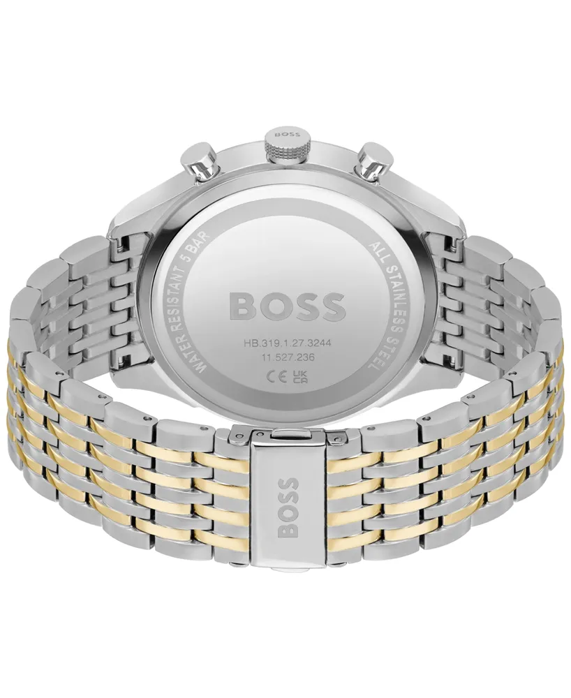 Hugo Boss Men's Gregor Quartz Chronograph Stainless Steel and Ionic Gold-Tone Plated Steel Watch 45mm - Two