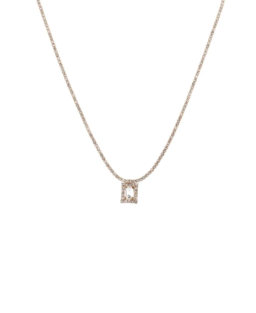 Ettika Minimal Glass 18K Gold Plated Adjustable Necklace