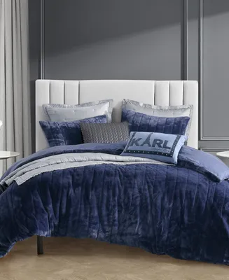 Karl Lagerfeld Paris Soft and Warm Channel 3 Piece Comforter Set