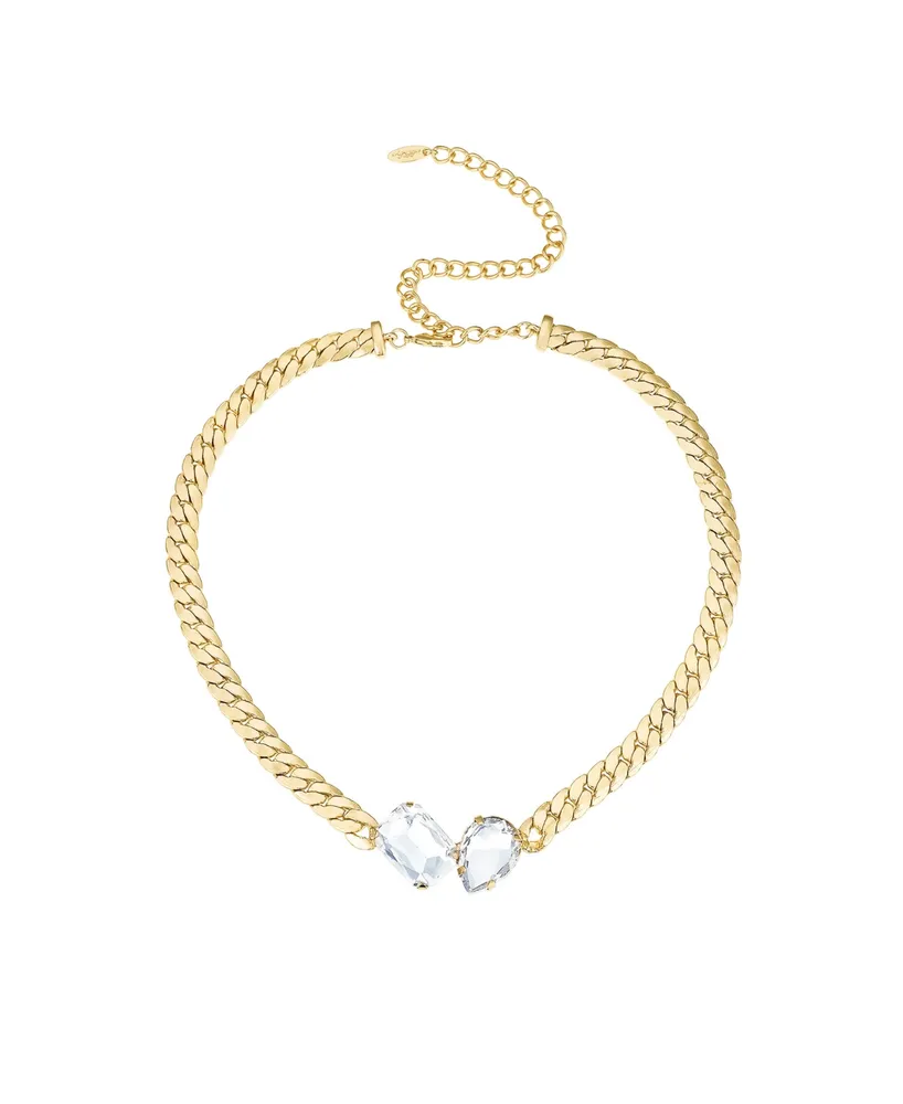 Ettika Glass Gem 18K Gold Plated Necklace