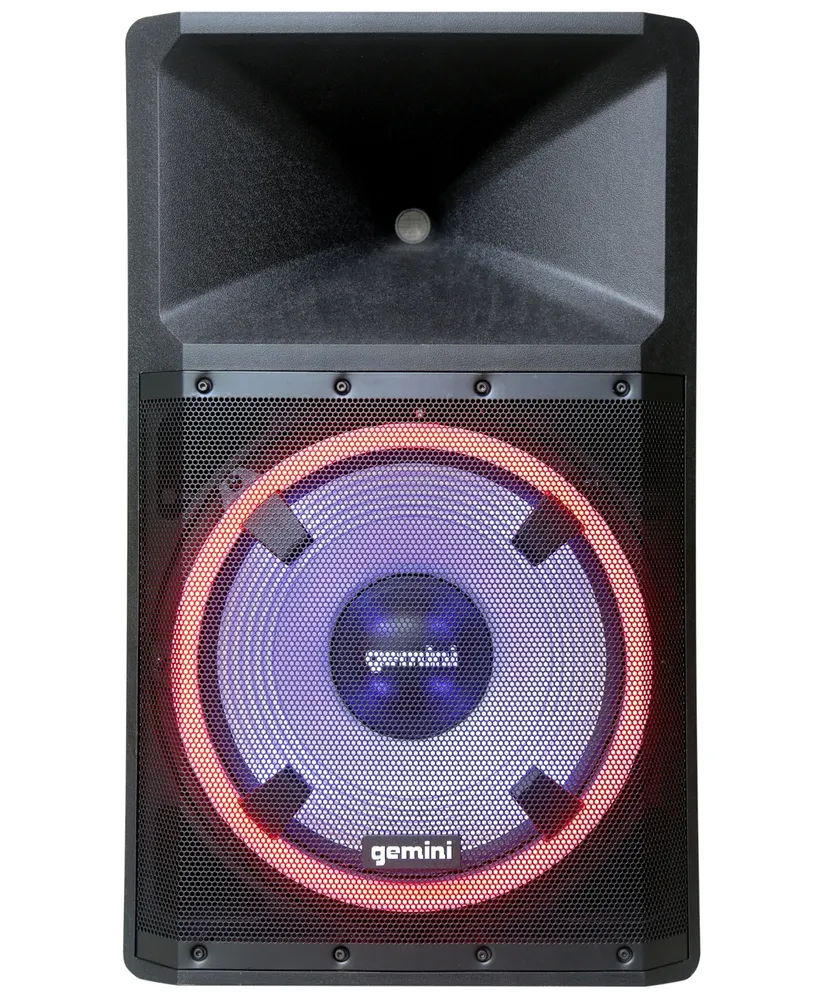 Gemini Active 15" Led Portable Bluetooth Speaker with Stand and Mic, Set of 3