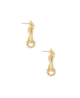 Ettika Mini Barrel Cubic Zirconia Earrings