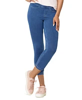 Hue Women's Mid-Rise Pull-On Denim Capri Leggings
