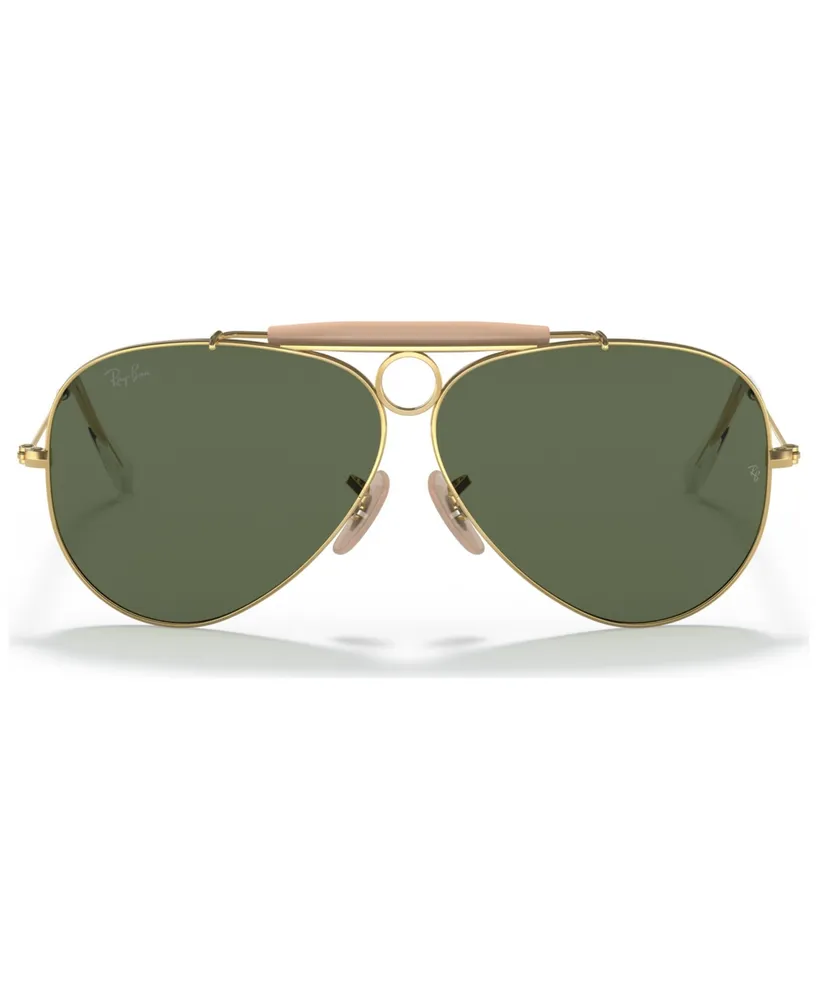 Ray-Ban Unisex Shooter Aviation Collection Sunglasses, RB313858-x 58 - Gold