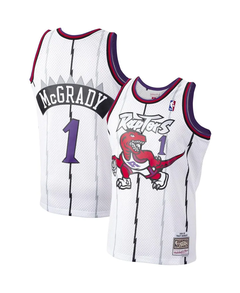 Men's Mitchell & Ness Tracy McGrady White Toronto Raptors 1998-99 Hardwood Classics Swingman Player Jersey