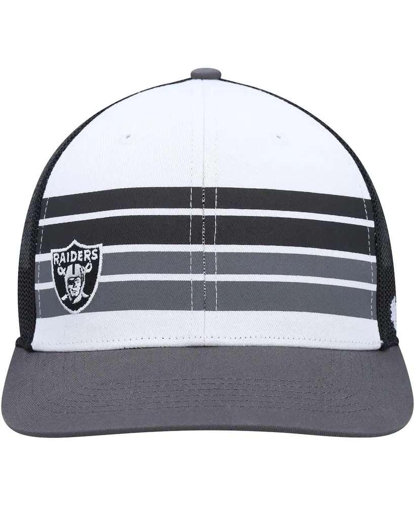 Big Boys '47 Brand White, Charcoal Las Vegas Raiders Cove Trucker Snapback Hat